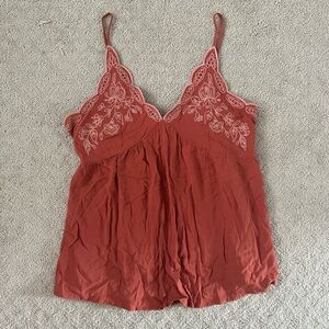 Medium Embroidered Love on a Hanger Tank Top